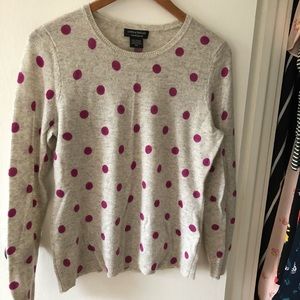 Polka dot cashmere sweater